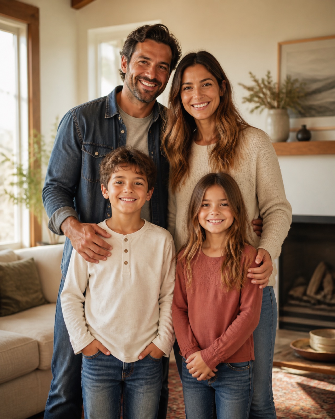 Original family portrait before transformation